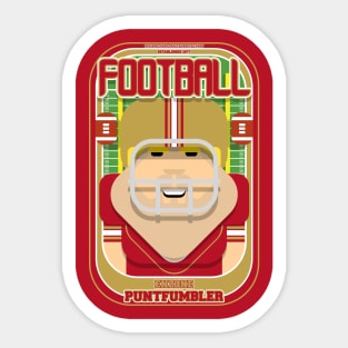 American Football Red and Gold - Enzone Puntfumbler - Sven version Sticker